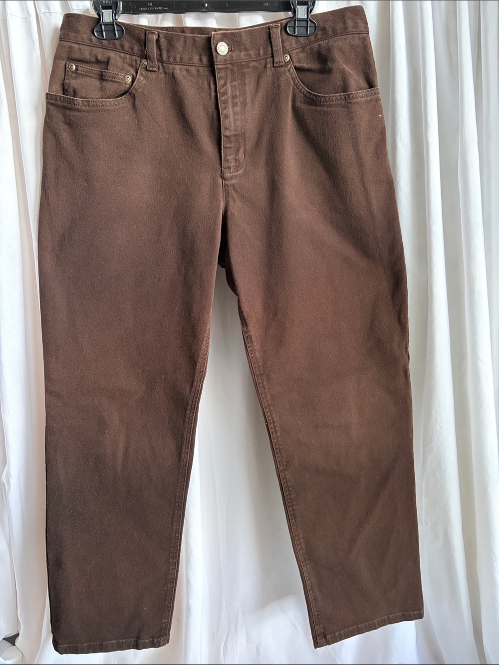 Jones New York Sport Straight-Leg Jeans in Dark Brown